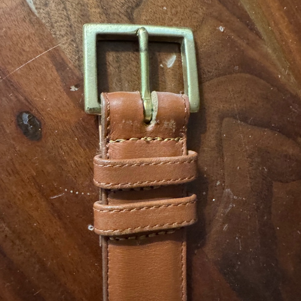 Brown Leather Men's Belt